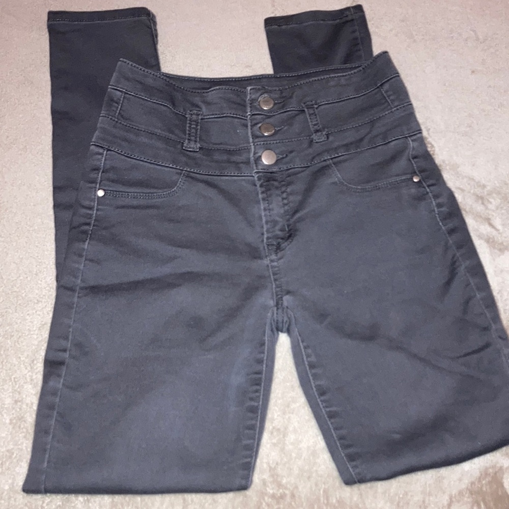 Charlotte Russe Refuge Gray High-Waist Jeggings